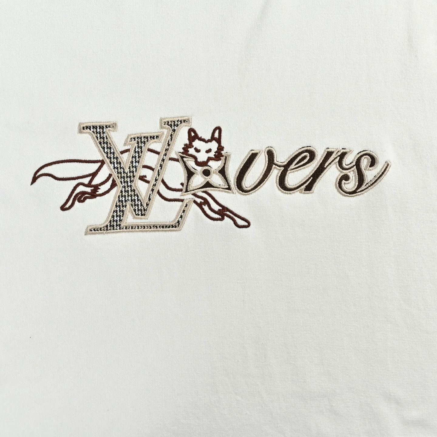 Louis Vuitton/Louis Vuitton fox letter embroidered knitted short sleeves